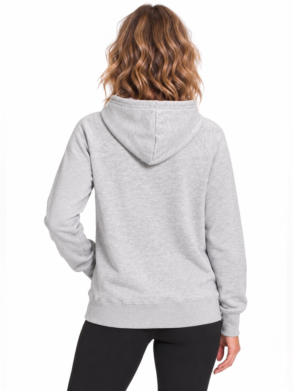 The North Face Women’s Gray RU14 Logo Pullover Hoodie Red White Blue - Picture 3 of 4